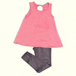 all in motion Tank Top & Textured Leggings Set Top size Large Leggings S…